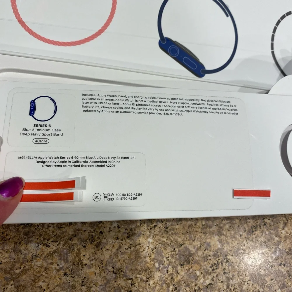Apple Watch Series 6 GPS 40 mm Blue Aluminum Case Deep Navy SportBand